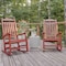 Flash Furniture Winston All-Weather Rocking Chair in Red Faux Wood, 2PK 2-JJ-C14703-RED-GG - alternate 1